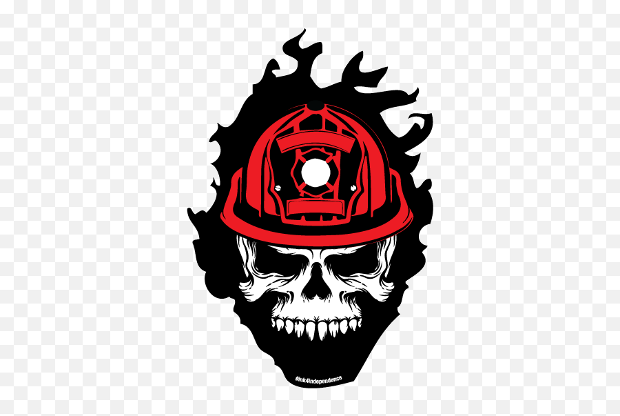 52 Firefighter Punisher Skull Tattoo - Creepy Emoji,Punisher Logo