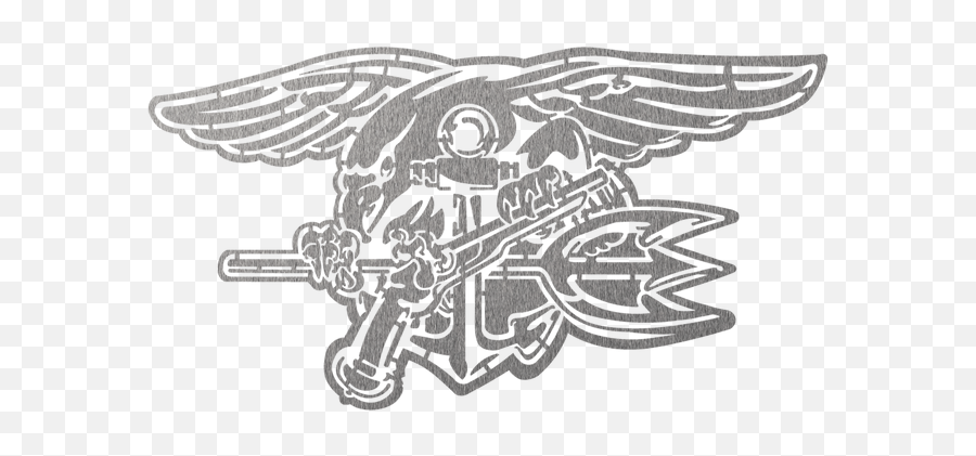 Navy Seal Trident Logo Metal Art Version 1 Emoji,Navy Seal Png