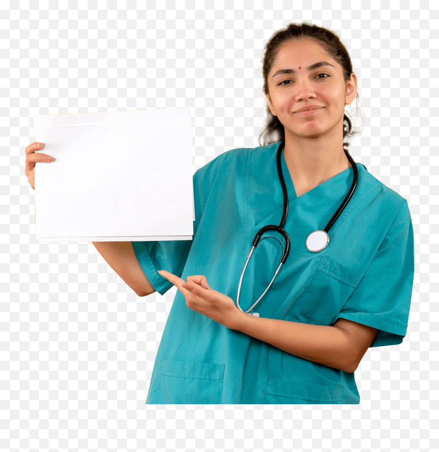 Board Female Doctor Papers Nurse Png Stethoscope - Nurse Emoji,Stethoscope Transparent Background