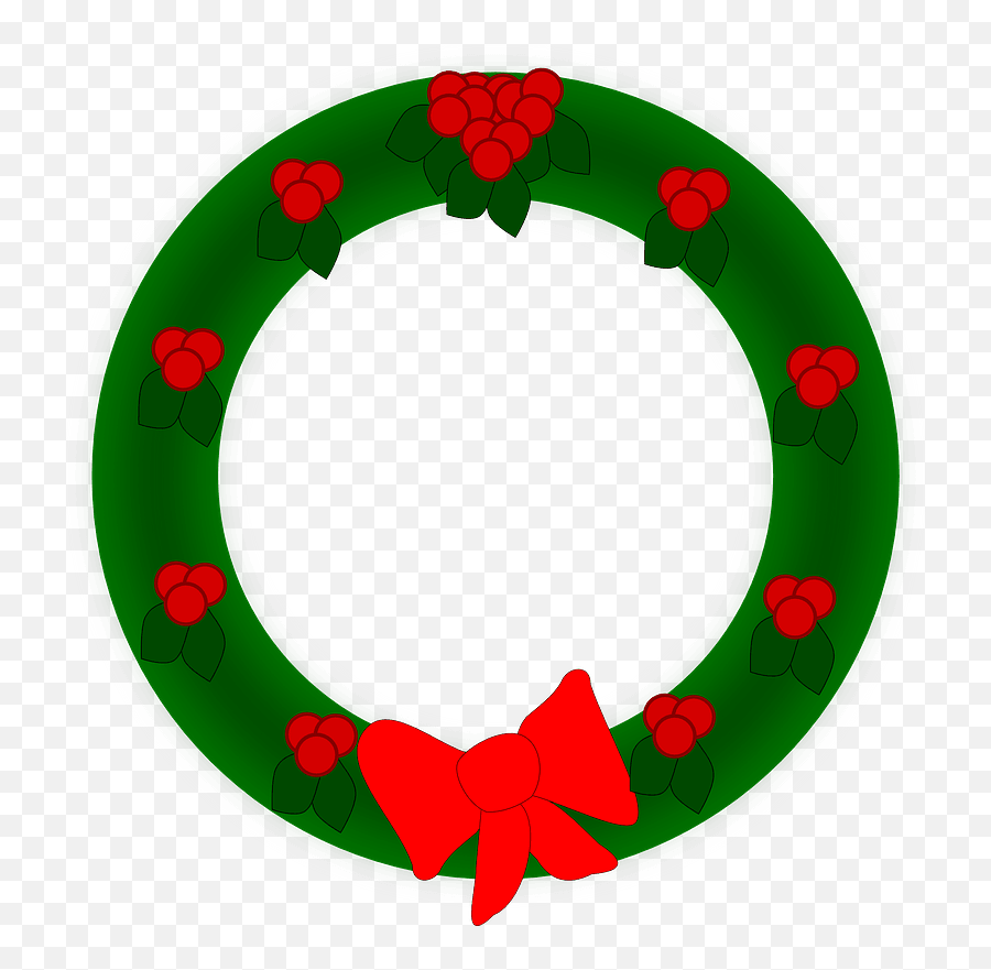 Christmas Wreath Clipart Free Download Transparent Png - Holiday Reef Emoji,Christmas Wreath Png