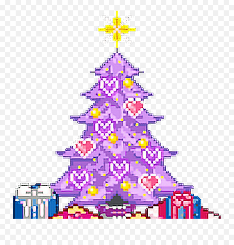 Pixel Tree - Kawaii Christmas Tree Gif Transparent Png Cute Pixel Christmas Tree Emoji,Christmas Tree Transparent