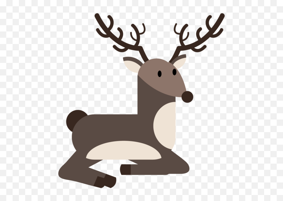 Reindeer Santa Claus Deer For Christmas - 1000x1000 Animal Figure Emoji,Reindeer Antlers Png