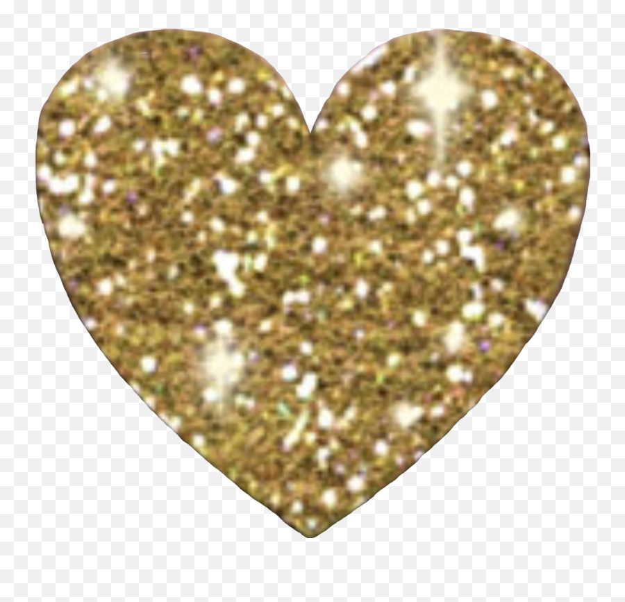 Glitter Gold Heart Png Photos Png Mart - Glitter Gold Heart Emoji,Gold Glitter Transparent Background