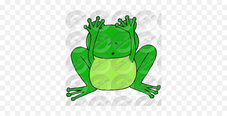 Shy Frog Picture For Classroom Therapy Use - Great Shy Holarctic Tree Frogs Emoji,Shy Clipart