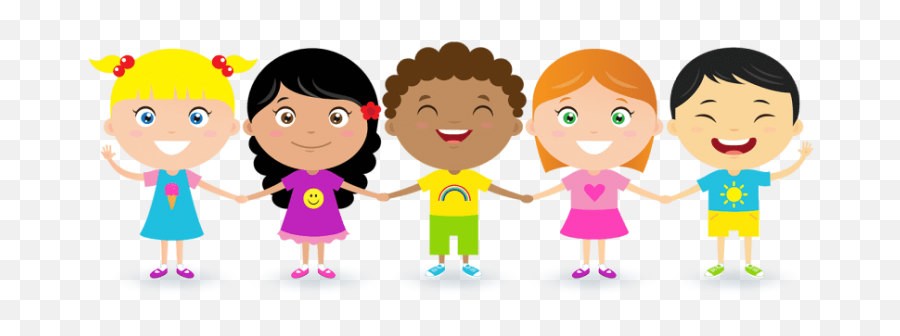 Children Holding Hands Clipart Png Png - Transparent Background Happy Children Png Emoji,Children Clipart