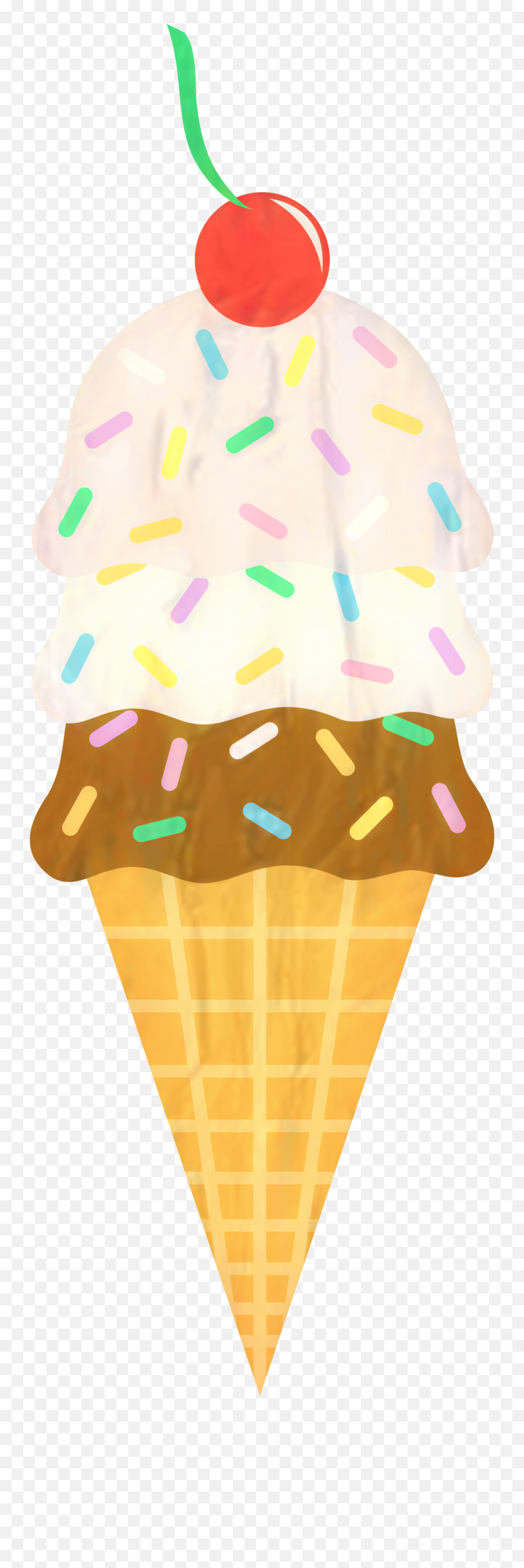 Ice Cream Cones Sundae Clip Art Emoji,Ice Cream Cone Transparent Background
