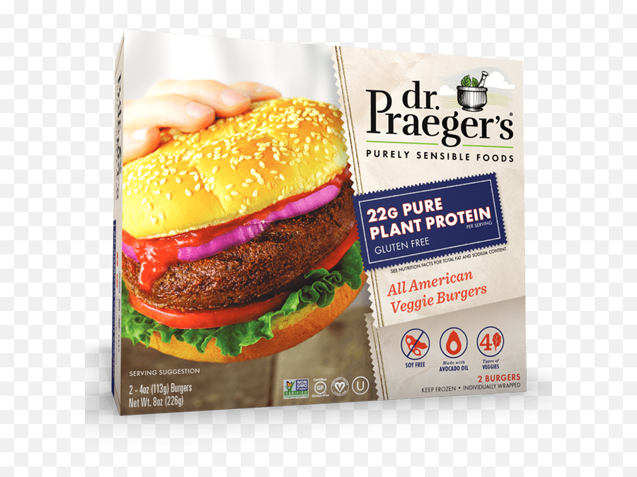 All American Veggie Burgers Dr Praegeru0027s Sensible Foods Emoji,Cheeseburger Transparent