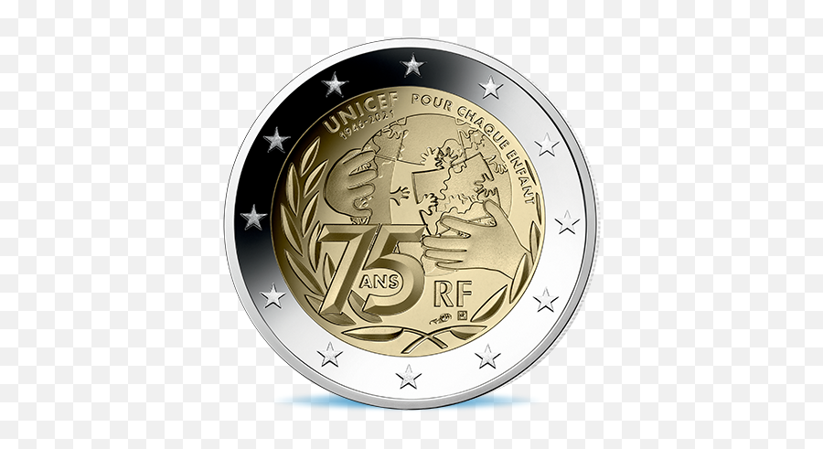 Unicef - 2u20ac Commemorative Monnaie De Paris France 2 Euro 2021 Unicef Emoji,Unicef Logo