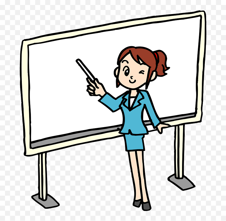 Businesswoman Is Doing A Presentation Emoji,Presentation Clipart