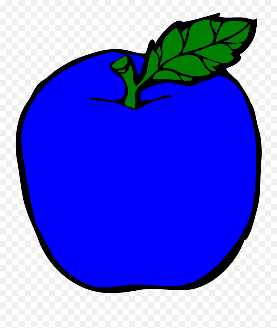 Dark Blue Apple Clip Art At Clker - Blue Apple Clipart Emoji,Apples Clipart