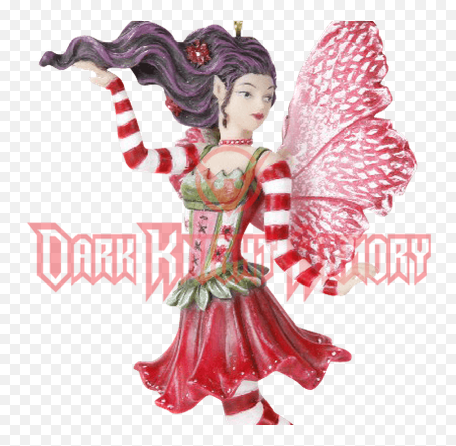 Candy Cane Fairy Hanging Ornament - Poinsettia Fairy Emoji,Candy Cane Border Png