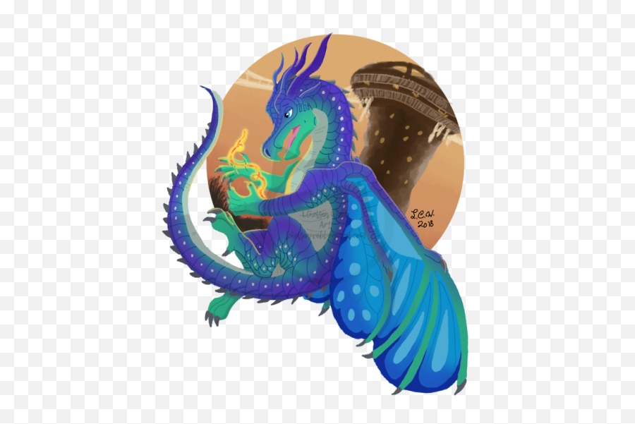 Download Hd Blue From The Newest Arc Of Wings Of Fire Emoji,Fire Wings Png