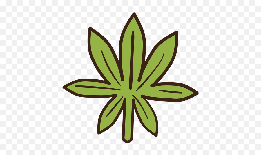 Cannabis Leaf Colored Doodle - Marijuana Doodle Png Emoji,Weed Leaf Transparent