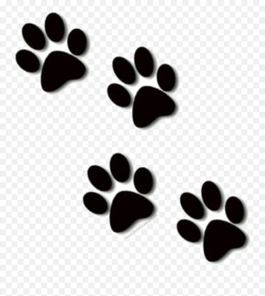 Dog Paw Prints Scroll Clipart - Transparent Paw Print Clip Art Emoji,Scroll Clipart