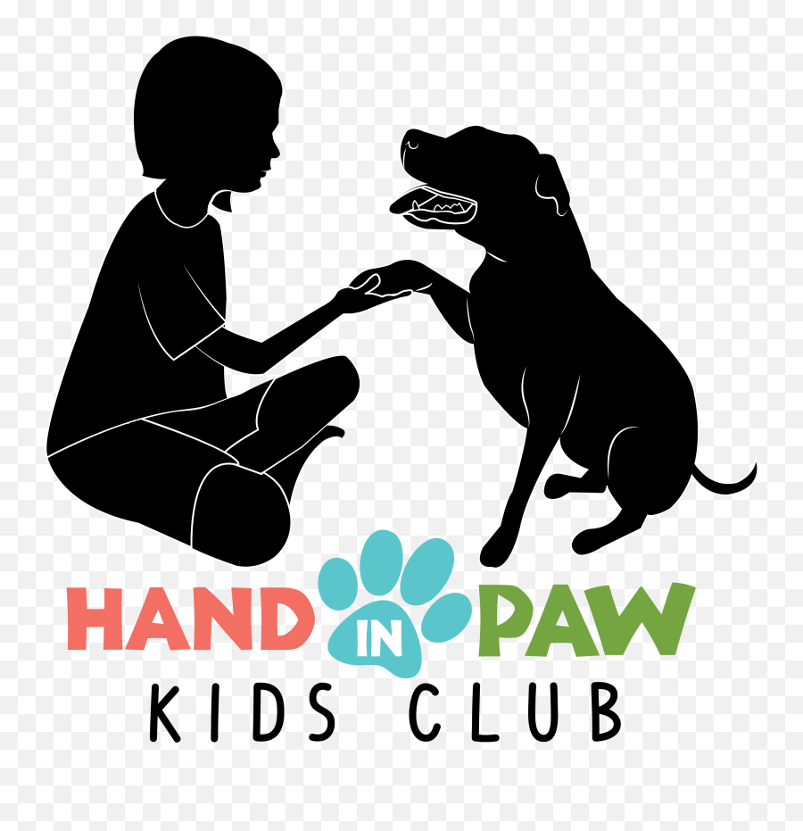 Hand In Paws Kid Club Silhouettes Black With Colored - Hand Silhouette Dog Paw And Human Hand Emoji,Paw Png