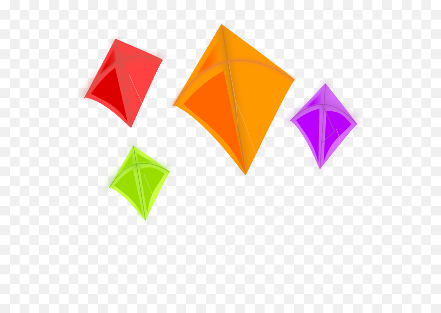 Colorful Kites Clip Art - Transparent Background Kites Png Emoji,Kite Clipart