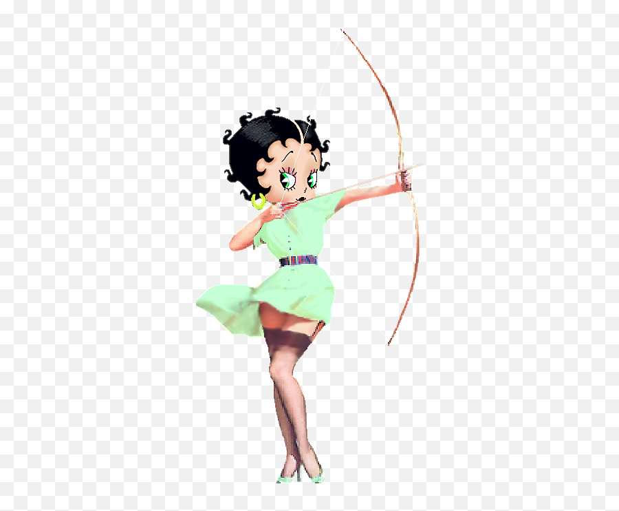 Betty Boop Archer - Archery Pinup Bow And Arrow Betty For Women Emoji,Cheer Bow Clipart