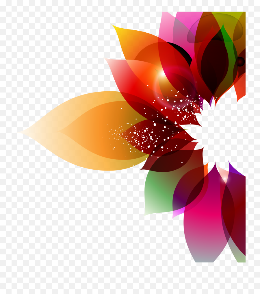 Color Flower Abstract Art Floral Design Colorful Background - Background Design Flower Png Emoji,Abstract Background Png