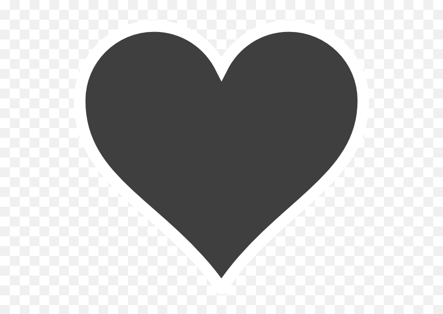 Heart Clipart Silhouette Png Download - Transparent Black Heart Png Emoji,Heart Outline Png