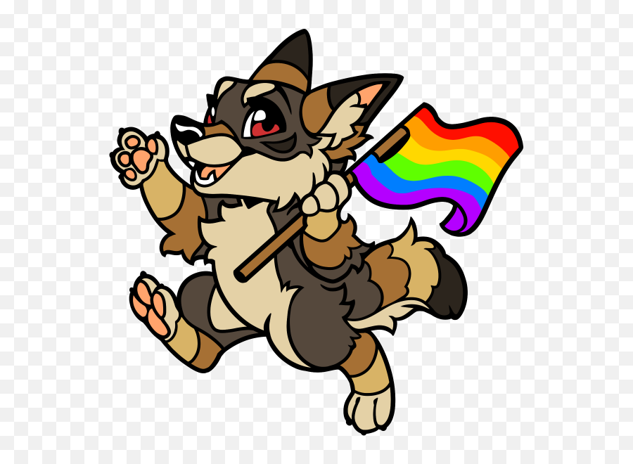 Fursona Pins - Coyote Gay Emoji,Gay Clipart