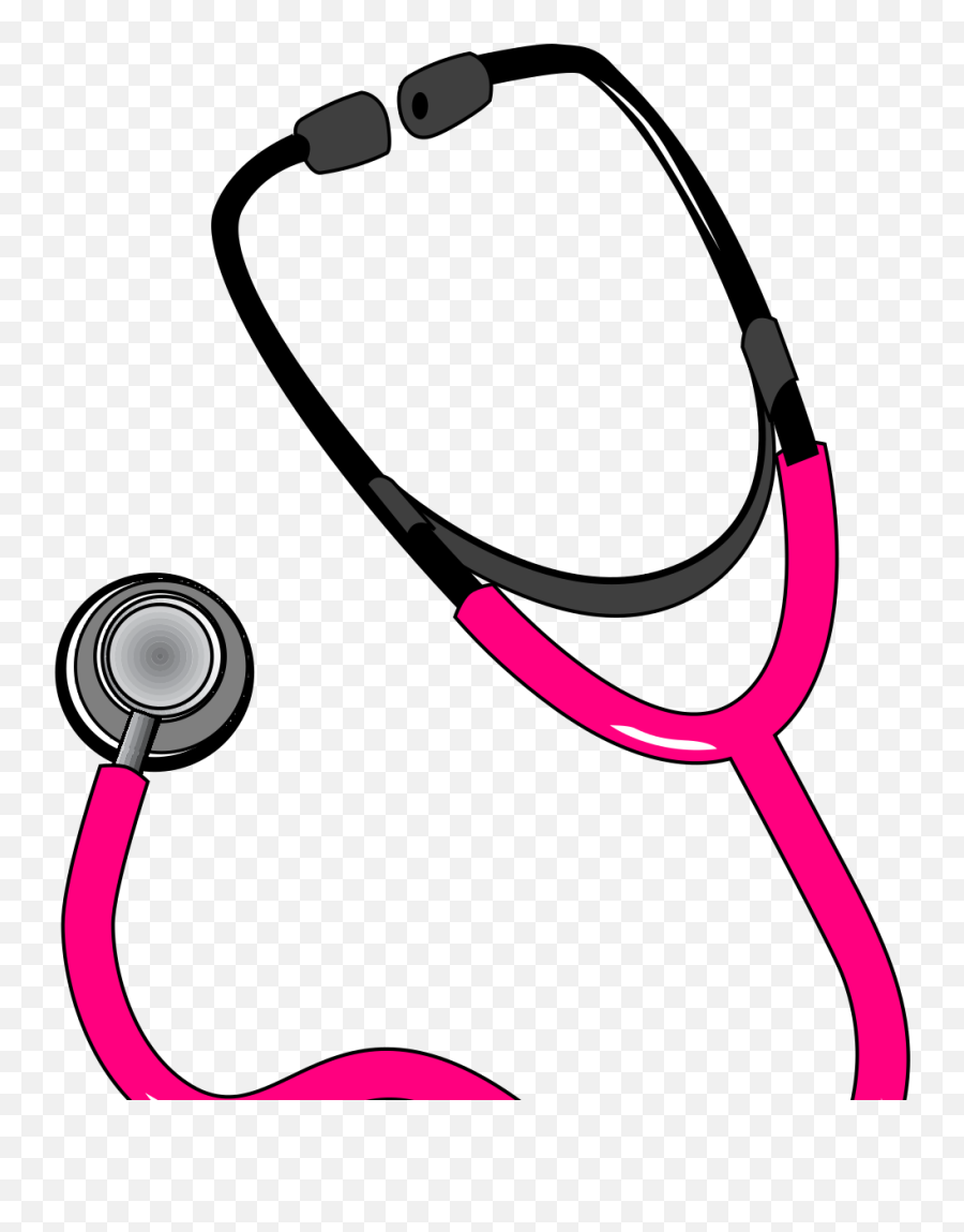 Pink Black Stethoscope Svg Vector Pink Black Stethoscope Emoji,Stethoscope Transparent Background