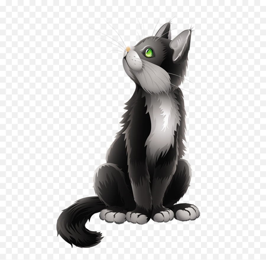 Black Cat Kitten Cartoon Clip Art - Transparent Background Emoji,Cat With Transparent Background
