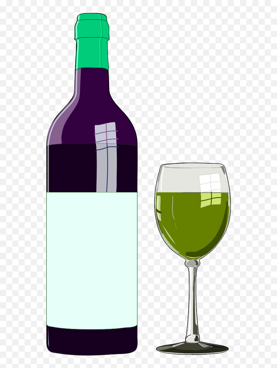 Clipart Wine Glasses And Bottles - Wine Bottle Clipart Emoji,Alcohol Clipart