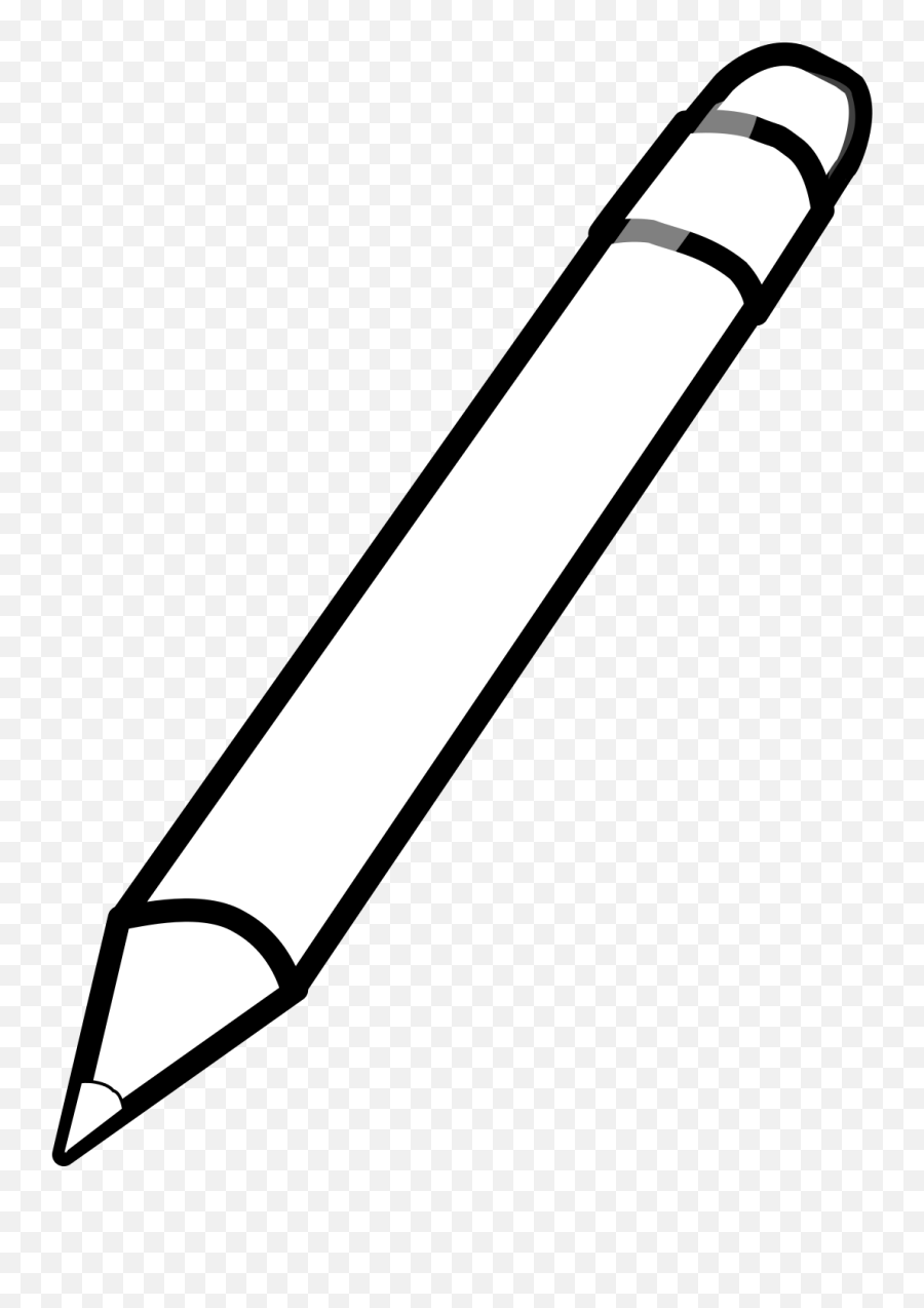 Pencil Clip Art At Clker - Blank Pencil Emoji,Pencil Clipart Black And White
