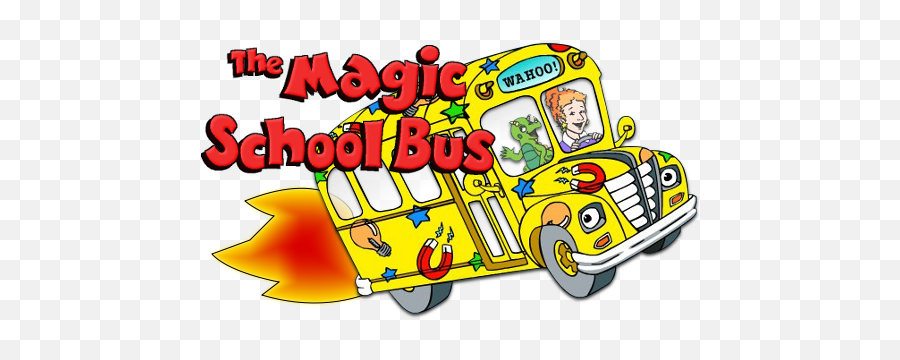 Field Trip School Bus Cartoon Clip Art - Magic School Bus Label Emoji,Field Trip Clipart