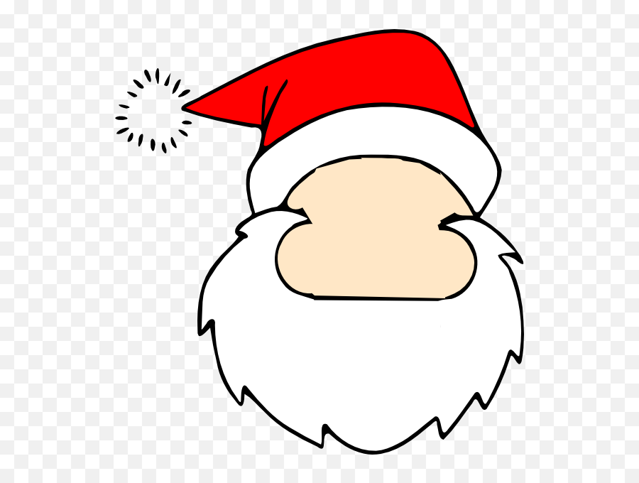 Blank Santa Face Clip Art At Clker - Face Santa Claus Clipart Emoji,Santa Face Clipart
