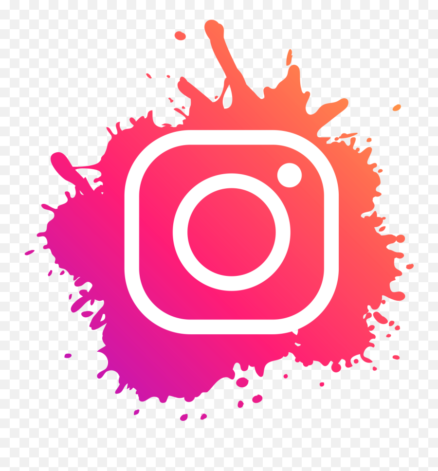 Splash Instagram Icon Png Image Free - Whatsapp Logo Png Black Background Emoji,Instagram Logo