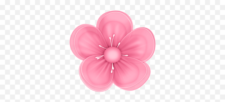 Desenho Flor Rosa Png Emoji,Pink Flower Clipart