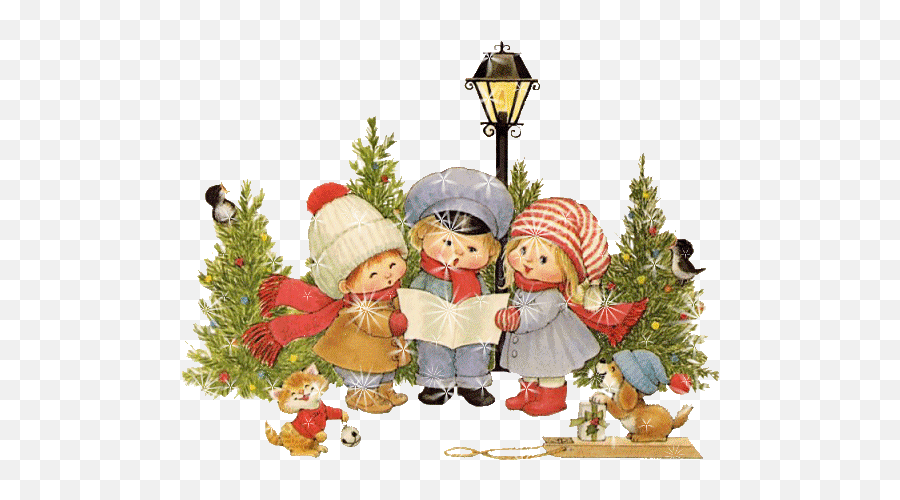Go Caroling Day - Merry Christmas From Elkhornwaterloo Transparent Christmas Children Gif Emoji,Christmas Carolers Clipart