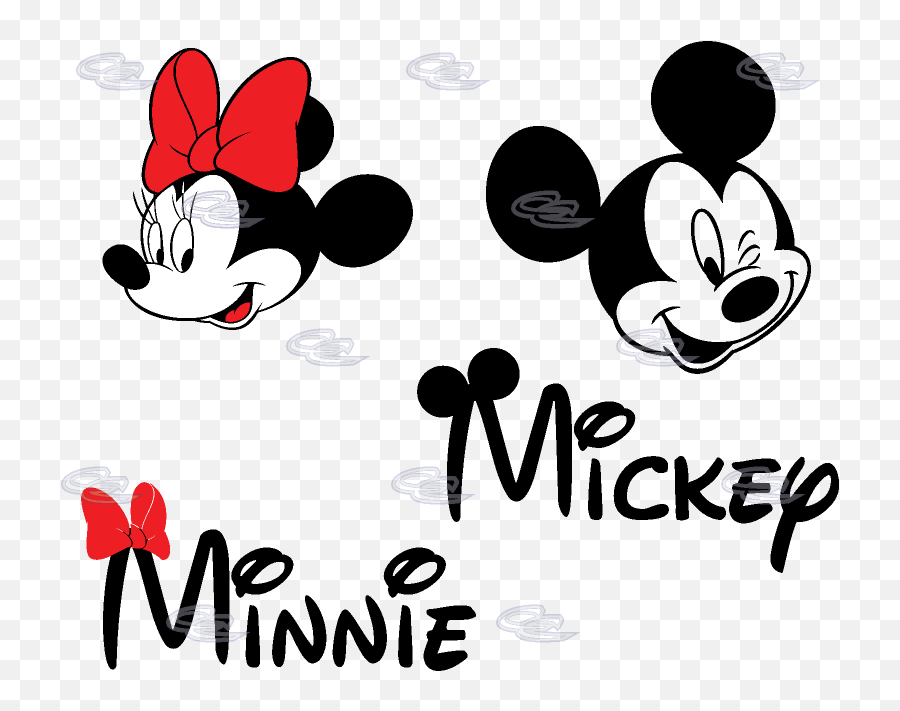 Minnie Mouse Face Logo - Mickey Mouse Winking Emoji,Minnie Mouse Logo