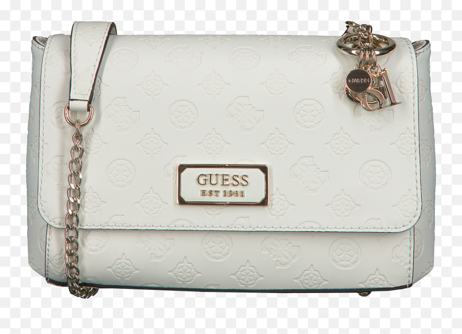 White Guess Shoulder Bag Logo City - Fashion Brand Emoji,Bag Logo