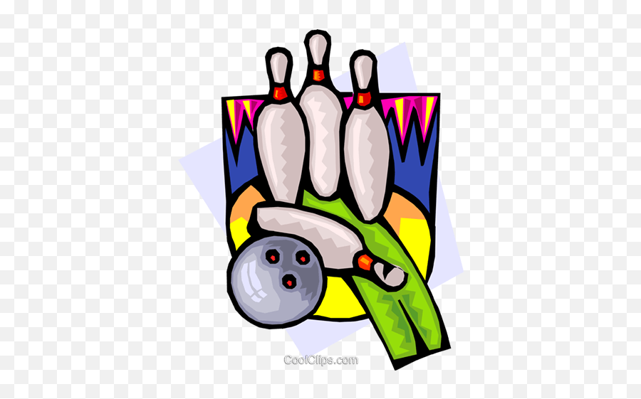 Bowling Ball And Pins Royalty Free Vector Clip Art - Bowling Pin Emoji,Bowling Ball Clipart