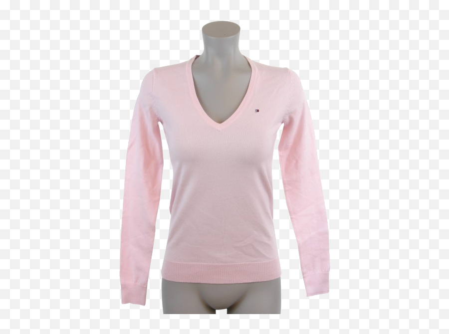 Tommy Hilfiger Pullovers Tommy Hilfiger - Tommy Hilfiger Pink V Neck Emoji,Tommy Hilfiger Logo Sweaters