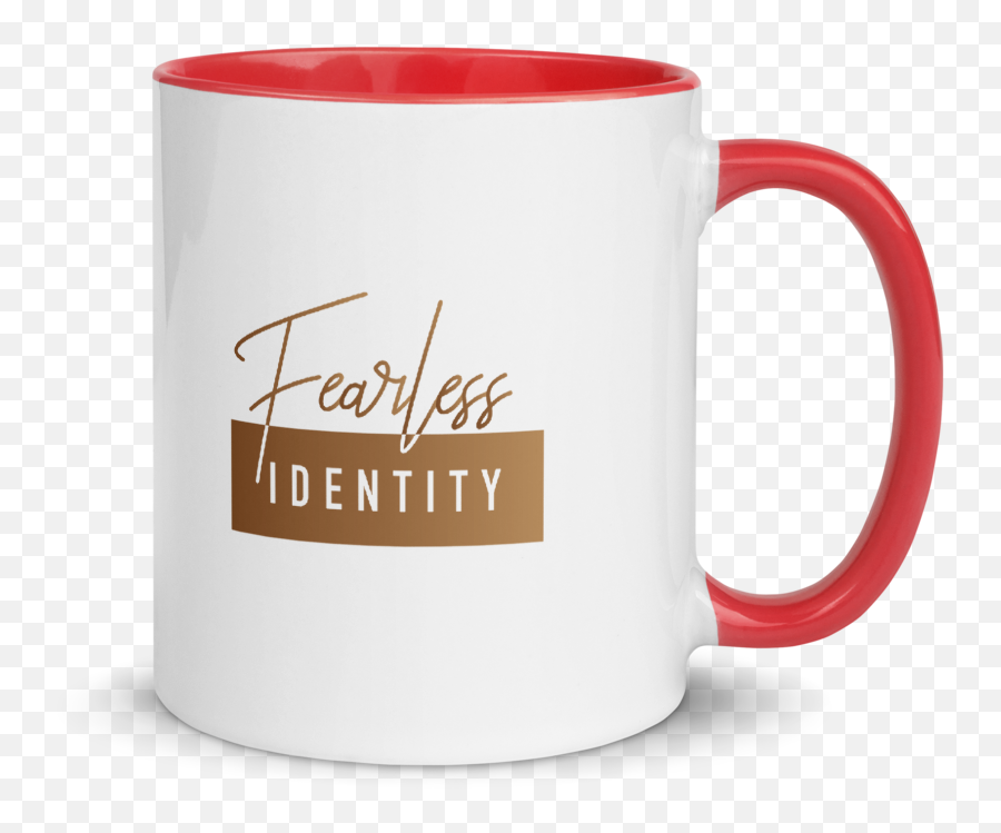 Fearless Identity Gold Logo Mug U2014 Blue Fire Threads Emoji,Black And Gold Logo