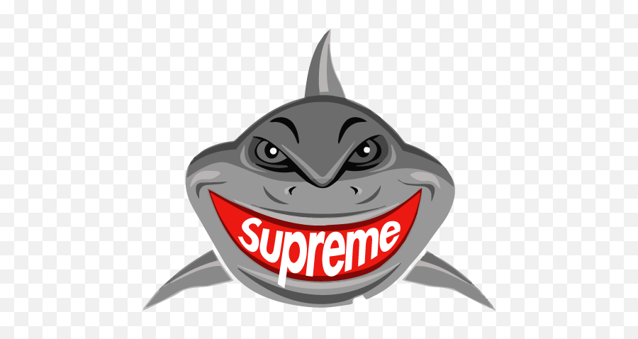Shark X Supreme Emoji,Shark Tooth Clipart