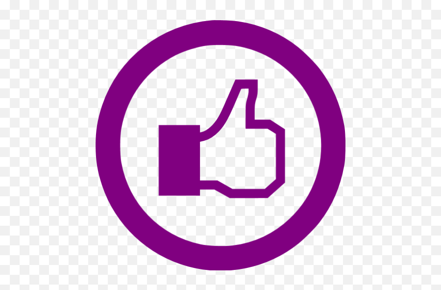 Purple Facebook Like 5 Icon - Free Purple Like Icons Emoji,Like Logo Png