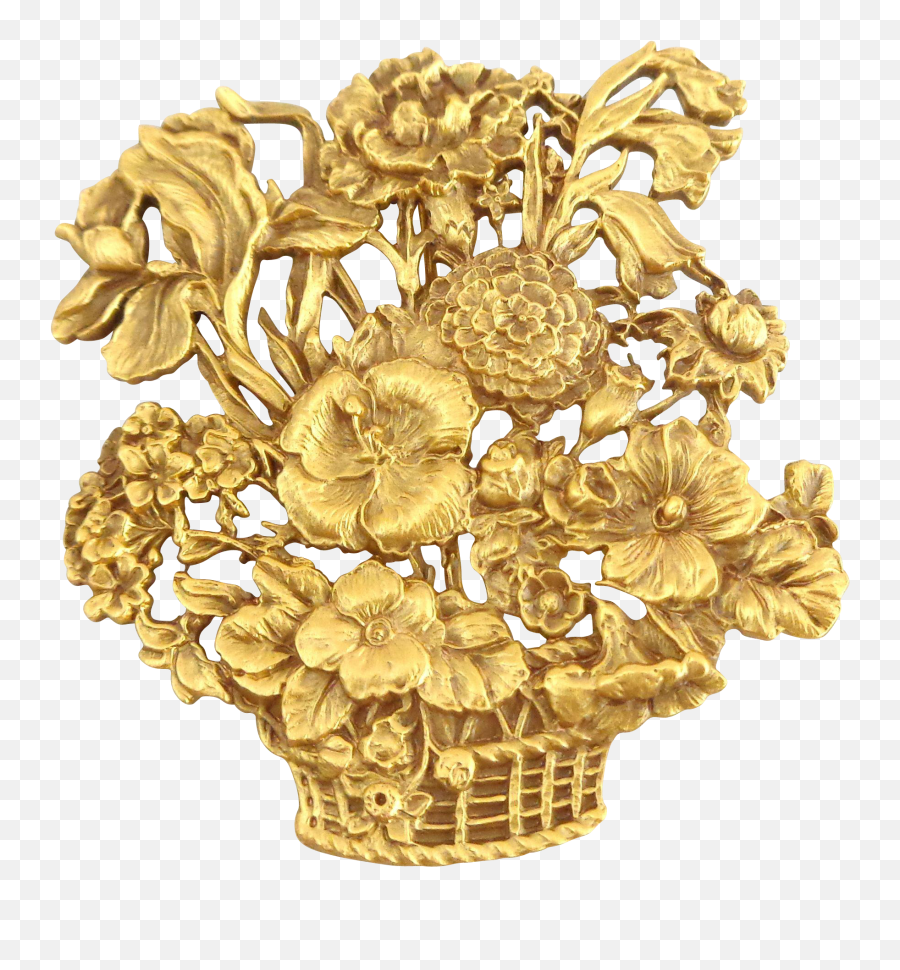 Download Hd Vintage Exquisite Museum Of Fine Arts Mfa Flower Emoji,Gold Flowers Png