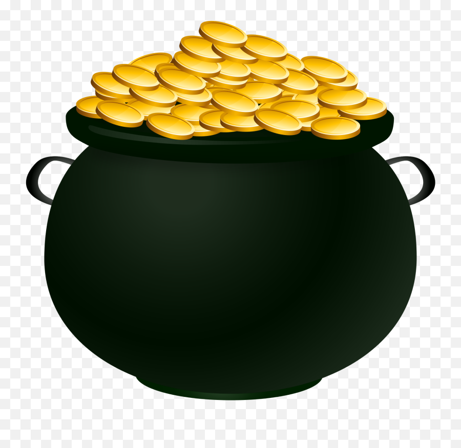 Free Clip Art Of - Pot Of Gold Emoji,Pot Clipart