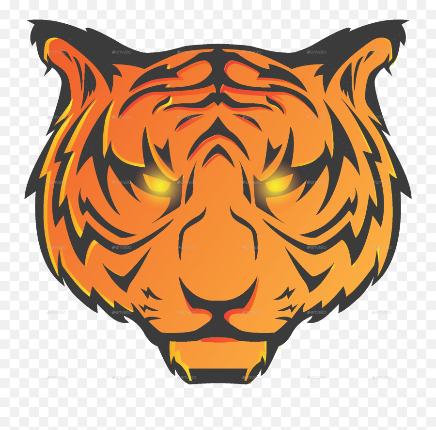 Tiger Head By Rizkyherdii Graphicriver Emoji,Tiger Head Png