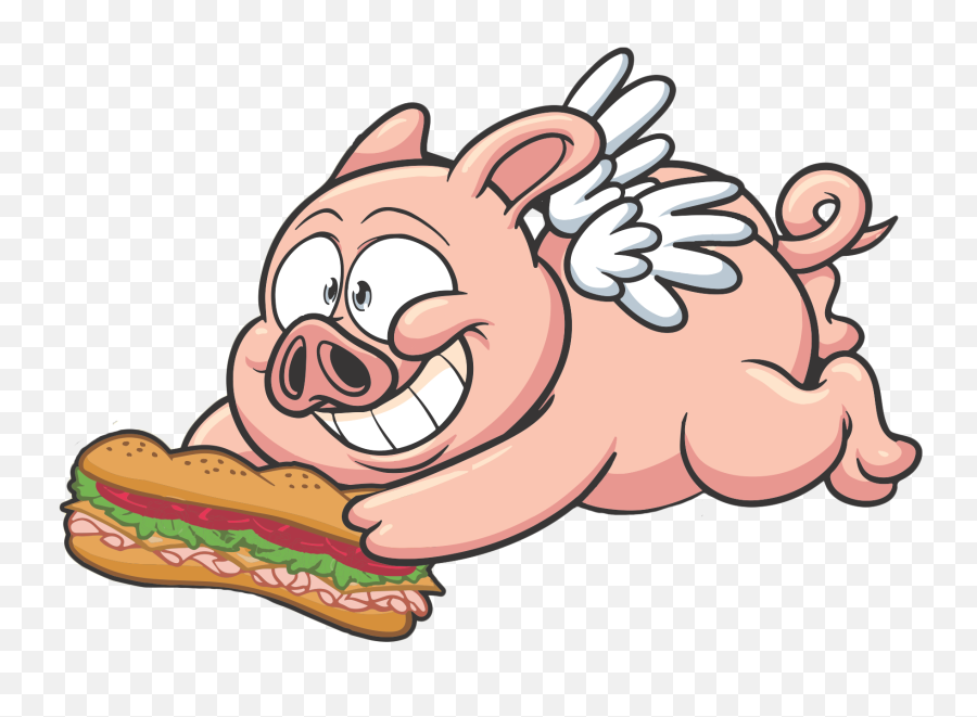 Cropped - Logopigpng U2013 Pig On A Wing Emoji,Pig Logo