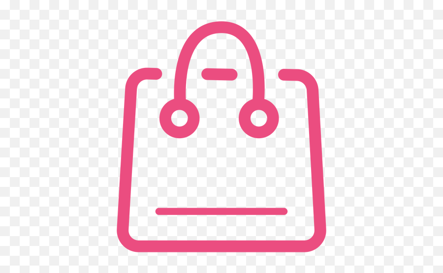 Shopping Bag Icon Stroke Pink - Icono Bolsa De Compras Emoji,Pink Png