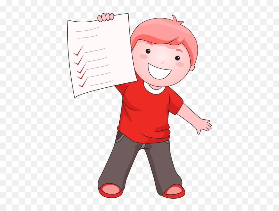 K - Children Test Clipart Emoji,Report Card Clipart