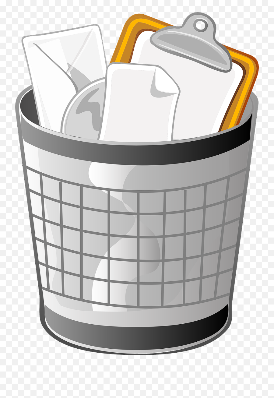 Full Office Trash Can Clip Art At Clker - Inferring Thinking Stems Emoji,Trashcan Clipart