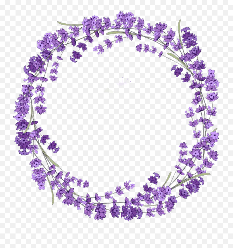 Lilac Wreath Transparent Image - Violet Flower Circle Png Emoji,Wreath Transparent
