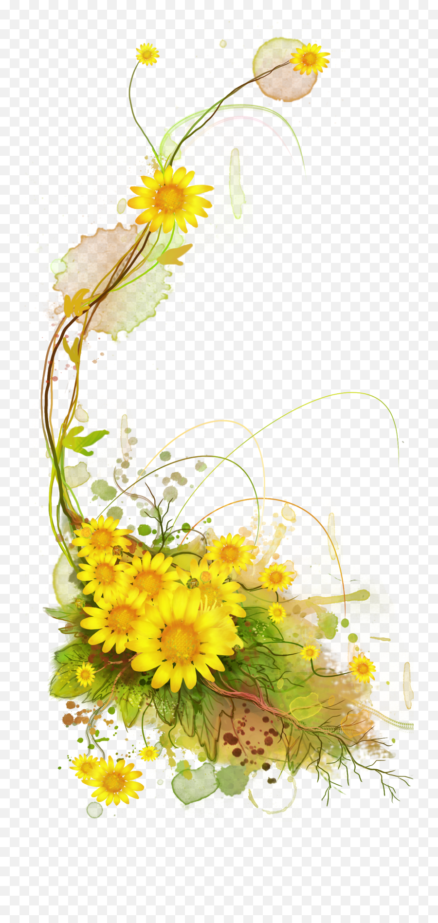 Download Hd Sunflower Png Sunflower Clipart Frame Clipart - Sunflower Clipart Frame Emoji,Sunflower Clipart