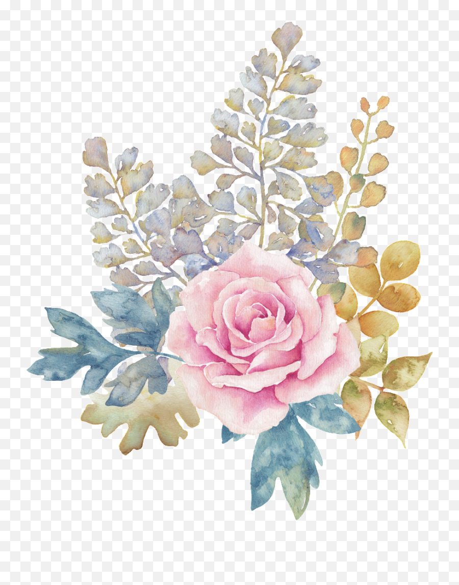 Rip - Pink Watercolour Flower Png Hd Png Download Watercolor Flower Png Emoji,Pink Rose Png
